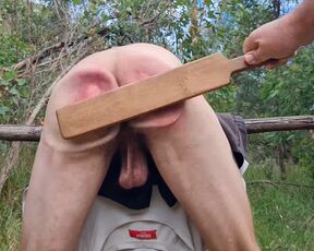 Layne Gets A Paddling